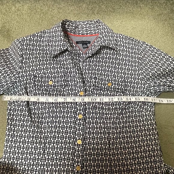 Tommy Hilfiger Black & White TH Logo Shirt Dress - Picture 9 of 15